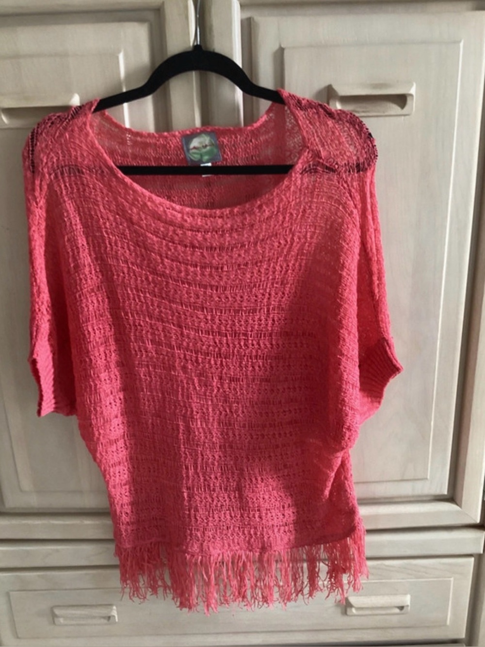Stem and Vine Coral Sweater XL